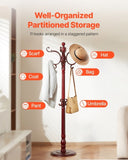 VEVOR Freestanding Coat Rack Wooden Coat Tree with Stable Large Base & 11 Hooks V952-YMJWGSSMMCP06LWN1001V0