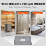 Shower Curb Kit, 914x914mm Shower Pan Kit with 160mm Central Drain, Lightweight EPS Shower V952-LYAZDB3636YCVU1CGV0