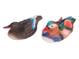 2PCS Floating Mandarin Duck Statue Resin Cute Animal Decor Sculpture Ornament for Outdoor Garden V1294-YM0521-3111230091212
