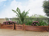 Medium Raised Garden Bed 60x30x33cm Wooden Planter Box V178-66981