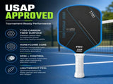 T700 Carbon Fiber Pickleball Paddle, USAP Approved Racket with Carbon Friction Surface for Spin, V1197-TY-081701