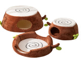 M Convertible Tree Stump Cat Bed - Foldable, Dual-Use, Four-Season Pet Nest with Double Doors V888-ELOSUNG13488
