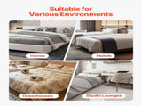 Box Spring, King Size Bed Frame with Washable Fabric Cloth, Heavy Duty Metal Frame for King Bed, 230 V952-XXDH80769INC77UZP001V0