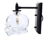 Vintage Wall Lamp Iron Glass Skull Shape Industrial Wall Mounted Light with G9 Bulb for Bedroom V1294-YM0715-3119210290811