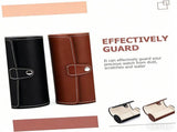 2 Pack Watch Travel Case PU Leather Watch Roll With Velvet Lining For Men And Women Travel And Home V1237-ZY-807-329