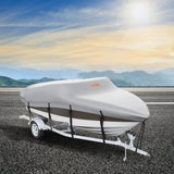 Boat Cover 600D Waterproof 16-18.5 ft Boat Cover V-Hull Tri-Hull Runabout V952-TYCZ600D1618F6PXLV0