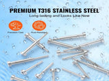 20 Pack Invisible Cable Railing kit, T316 Stainless Steel 3.2mm Invisible Receiver and Swage Stud V952-YXZJQYS20J185WDTQV0