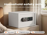 Wendlon White Safe Box Touch Screen with Fingerprint/Electronic Password, Backlit Keypad, LED Light, V1411-AU000025F