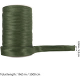 1 Roll Double Fold Satin Bias Tape for Sewing 2.5cm Green 50m V1366-AZ2-W-15354