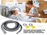 Drain Hose Extension Set Universal Washing Machine 10Ft, Include Bracket Connector and Clamps Hoses V1189-LWWAL-20260325-00167