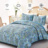 Richly Textured Quilted Coverlet and Pillowcases Set: Embrace the Comfort - Queen size V745-MAC080336Q13U