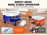 Pottery Wheel, 11 inch Pottery Forming Machine, 450W Electric Wheel for Pottery with Foot Pedal and V952-ZQLPJSJS11YCPCHVVV3