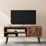 Wooden Look TV Console Stand With Storage Shelf & Cupboard V195-TS007-110