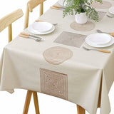 Rectangular Waterproof Pvc Tablecloth, 140 X 220Cm Plastic Table Cloth Stain And Oil Resistant, V1188-MS-227-1804