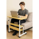 Height Adjustable Rolling Overbed Table 60cm Mobile Computer Desk V63-952821