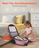 VEVOR Ride-on Luggage 20-inch Kids Scooter Suitcase with Flash Wheels Purple V952-FDDQXXLXHBK2ZFUMR001V0