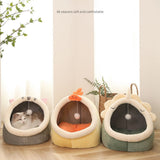 Warm Cozy Pet Bed Non Slip Bottom Cat House Cushion Removable and Washable Pet Sleeping Nest Bed V1294-YM0523-10320242