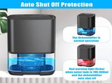 Ultra-quiet smart air dehumidifier - 1L capacity - Dehumidifier for bedroom, bathroom, basement, V1188-MS-313-0590