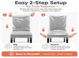 2Pcs Clear Plastic Chairs Cat/Dog Bite Resistant Dining Chairs, Clear Waterproof Chair V1192-AZ-W-17361