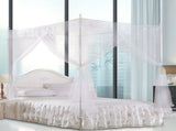 Luxury Princess Three Side Openings Post Bed Curtain Canopy Netting Mosquito Net Bedding V1294-YM0901-JY19763-01