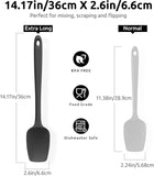 600F High Heat Flexible 14in Extra Large Silicone Spoon Spatula and 12" Kitchen Cooking V1258-DP02-C-397