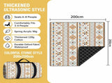 200 x 200 CM Extra Large Thick Waterproof Ultrasonic Picnic Blanket - Colorful Ethnic Pattern V888-ELOSUNG55274-3