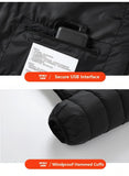 Heated Jacket Smart Heated Hoodie Lightweight Winter Coat Cotton Padded Jacket - Navy - Size M V1102-M-APP-75423-NAVY-MAUMEU48