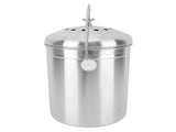 Countertop Compost Bin Round Stainless Steel Remove Odors Composting Bin with Carbon Filters for V1294-YM0703-3117230126811