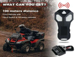 X-BULL 12V Electric Winch Boat 3000LBS Synthetic Rope Wireless Remote ATV 4WD 2 Units V211-AUEB-AXEW002-2