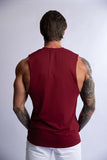 HARD HITTERS MEN'S CREW COTTON TANK BURGANDY MEDIUM V697-MENS-CREW-COTTON-TANK-BURGANDY-MEDIUM