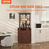 VEVOR Corner Industrial Bar Cabinet, Wine Table for Liquor &es, Sideboard Buffet Cabinet with V952-QJ23631573211CRJ2V0