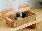 Imitation Rattan Woven Storage Basket, Hand Woven Desktop Storage Box, Bathroom Storage Baskets Long V1369-AZ3-W-10057