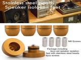 4 Pcs Ball Beads Speaker Feet Turntable Platform Pads Audio Shock Absorber Subwoofer V1192-AZ-W-11920