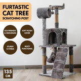 Furtastic 135cm Cat Tree Scratching Post - Silver Grey CAT-EJT-363-SGY
