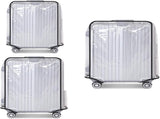 3 Pack Transparent PVC Suitcase Cover - Waterproof Luggage Protector with Velcro Closure for 20 24 V1258-DP02-BOL-733