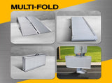 Kartrite 4ft Aluminium Foldable Wheelchair Ramp Non-Slip R02 Silver RAM-WCR-R02-4FT