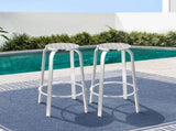 Gardeon 2x Outdoor Bar Stools Aluminum FF-CHAIR-AL82-X2