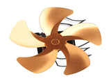 5 Blade Heat Powered Stove Fan Aluminum Alloy Noiseless Wall Hanging Thermal Powered Fireplace Fan V1294-YM0706-3114230124412