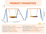 Swing Sets for Backyard 40in Saucer Swing Seat A-Frame Metal Stand 440lbs V952-AXQQTZZW1RW0EWUW4V0