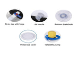 Weisshorn Portable Ice Bath Tub 70X80CM Inflatable Folding Bathtub Spa Massage ICE-TUB-70X80-BK