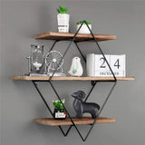 3 Tier Diamond Metal Floating Shelves Wall Mounted Display V178-66785