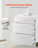White Shaker Base Cabinet with 3 Drawers, 60 cm Unassembled Drawer Base Cabinet, 60 W x 48 D x 82 H V952-CJDJCJDJ3CW6PZGL7V0