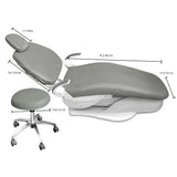 4 Pcs Dental Chair Covers, Waterproof PU Leather Protective Covers for Clinic Chairs, Black V1188-MS-721-206