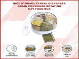 Rice Storage Cereal Dispenser Grain Container Rotating Dry Food Box V63-839231