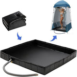 Portable Folding Camping Shower Base for Outdoor Shower Tent, RV, Pet Bath, Compatible with Most V1188-MS-325-1057