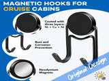 5Pcs Magnetic Hooks for Cruise Cabins Essentials Door Magnets 50LBS Ship Walls Must Haves Classroom V1107-113-83037-BLK-5PCS