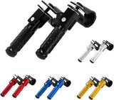 2 Pieces, Folding Motorcycle Footrests, 90 Degree Foldable Rear Pedal Steps with 31-33 mm Clamp, V1189-LC-QP-00722