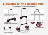 Folding Hand Truck, 80 kg Load Capacity, Aluminum Portable Cart, Convertible Hand Truck and Dolly V952-KZDSTHC175B0QUTVIV0