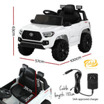 Kids Electric Ride On Car Toyota Tacoma Off Road Jeep Toy Cars Remote 12V Whte RCAR-LS-TOYO-WH