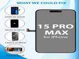 iPhone 15 Pro Max Screen Replacement, 6.7 Inch Incell LCD Display Touch Screen Digitizer, Comes with V1293-0452669766320